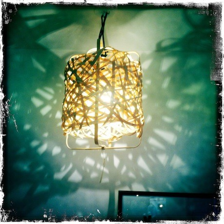 A "bird's nest" lamp from Storie, a unique boutique in the 14th Arrondissement of Paris