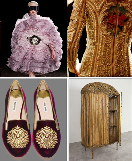 From coats to slippers, modern  baroque fashion in Paris