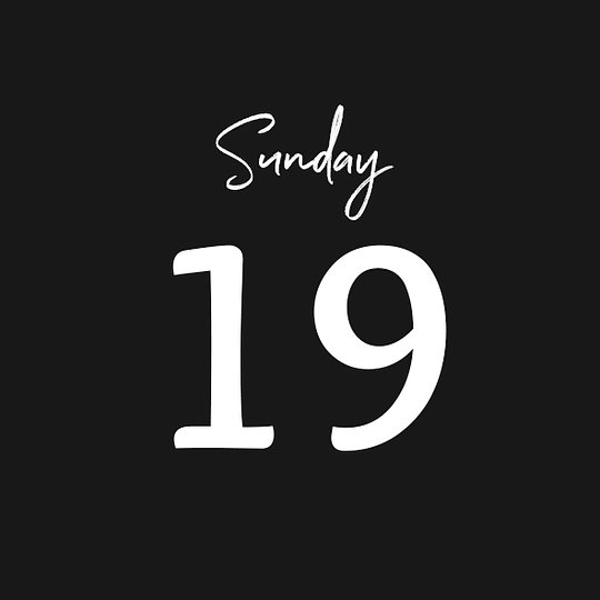 SUNDAY 19/10/2025