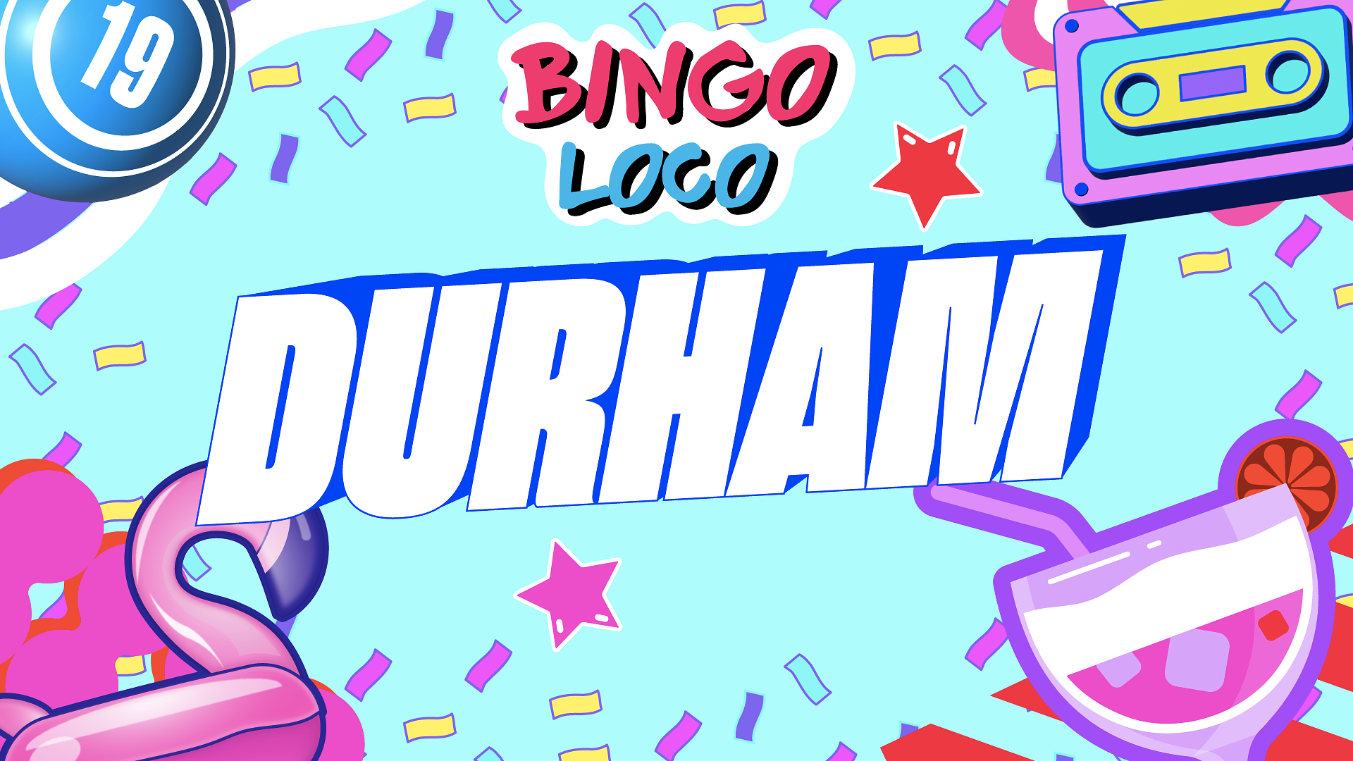artwork for bingo loco show in Durham