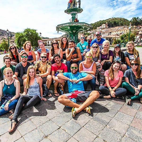 Travellers enjoying the sights of Lima on a Peru tour_travel Peru