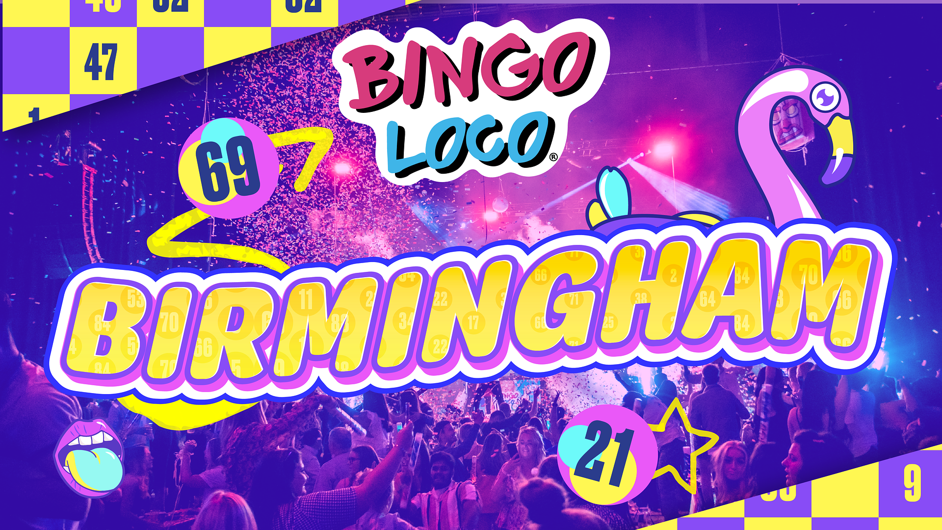 artwork for bingo loco show in birmingham