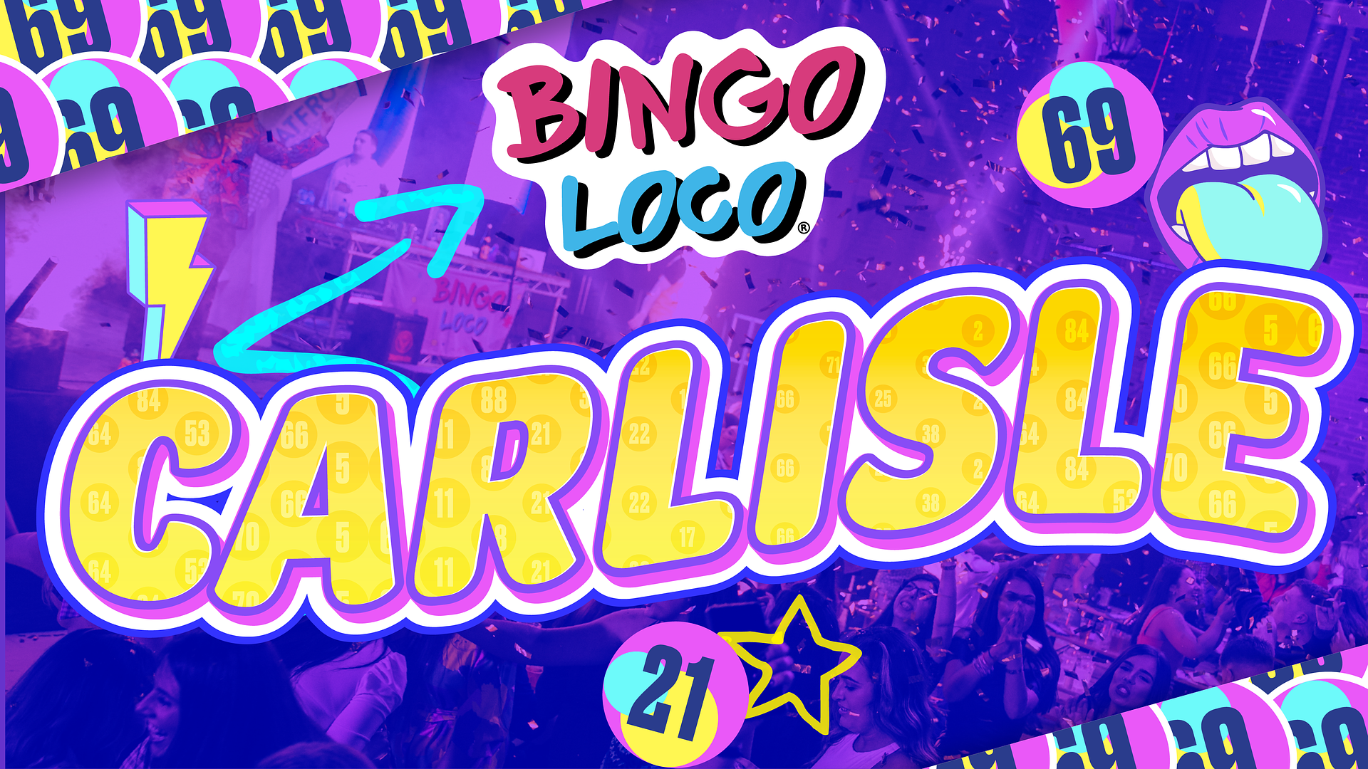 artwork for bingo loco show in carlisle