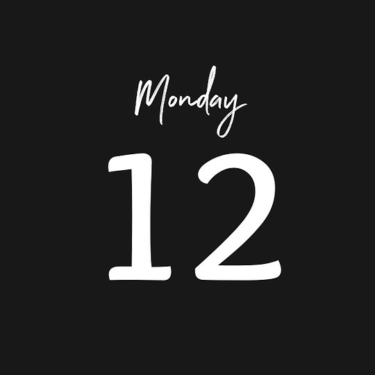 MONDAY 12/05/2025