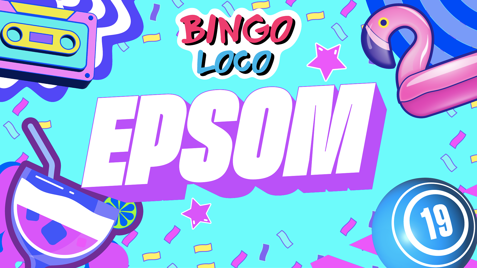 artwork for bingo loco show in epsom