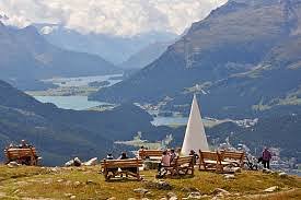 Enjoy the views from the top of Muottas Muragl 