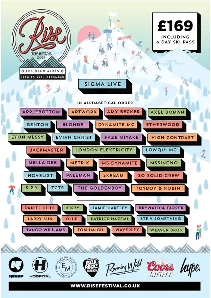 Rise 2015 lineup poster