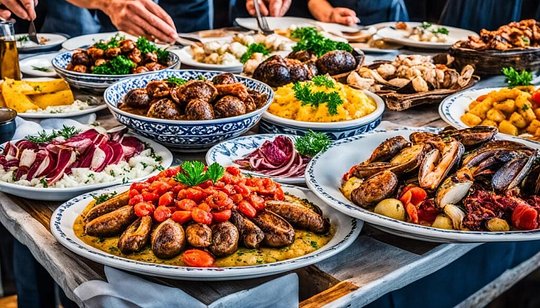 Sample regional Croatian delicacies 