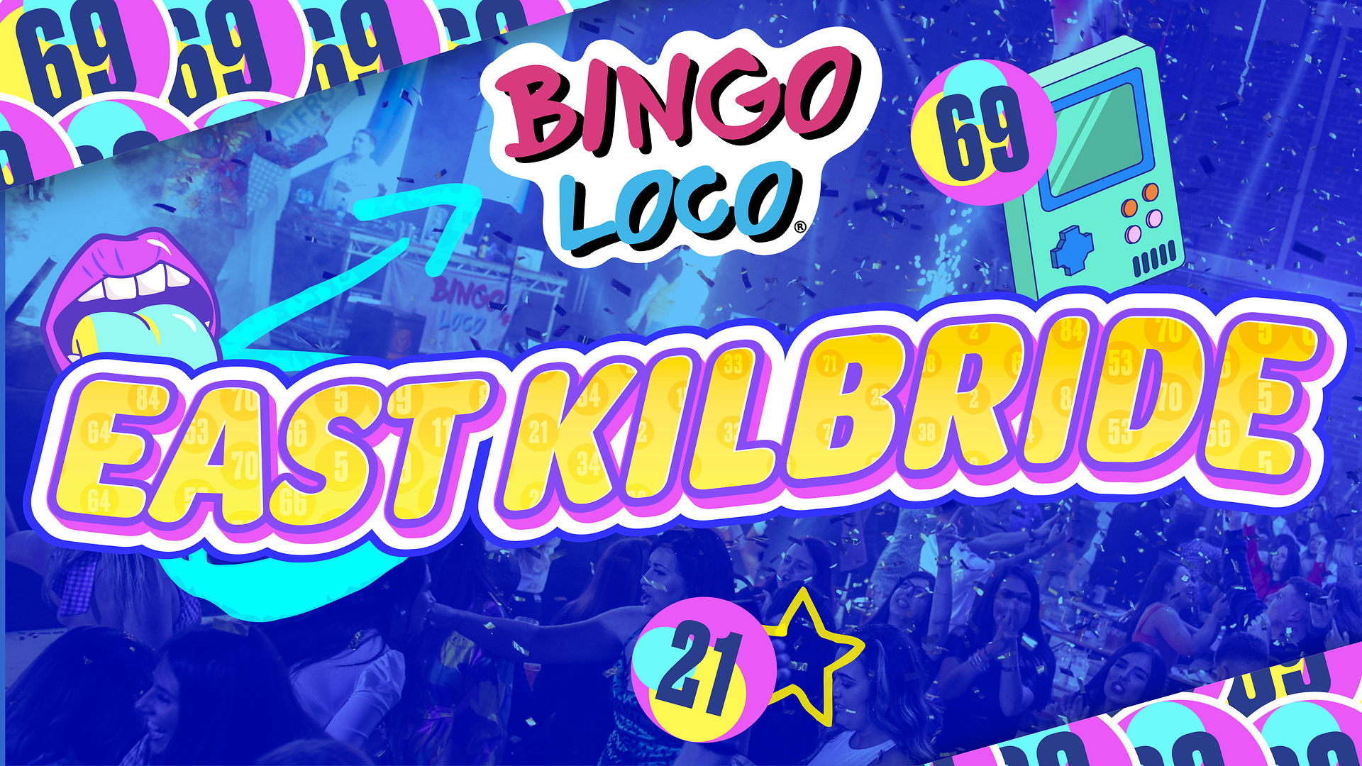 artwork for bingo loco show in East Kilbride