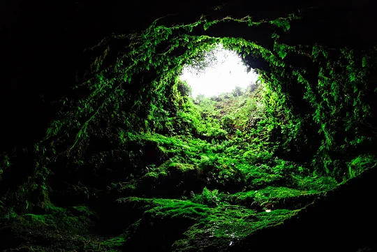 Descend into a dormant volcanic chimney