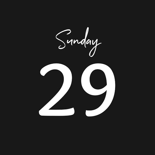 SUNDAY 29/06/2025