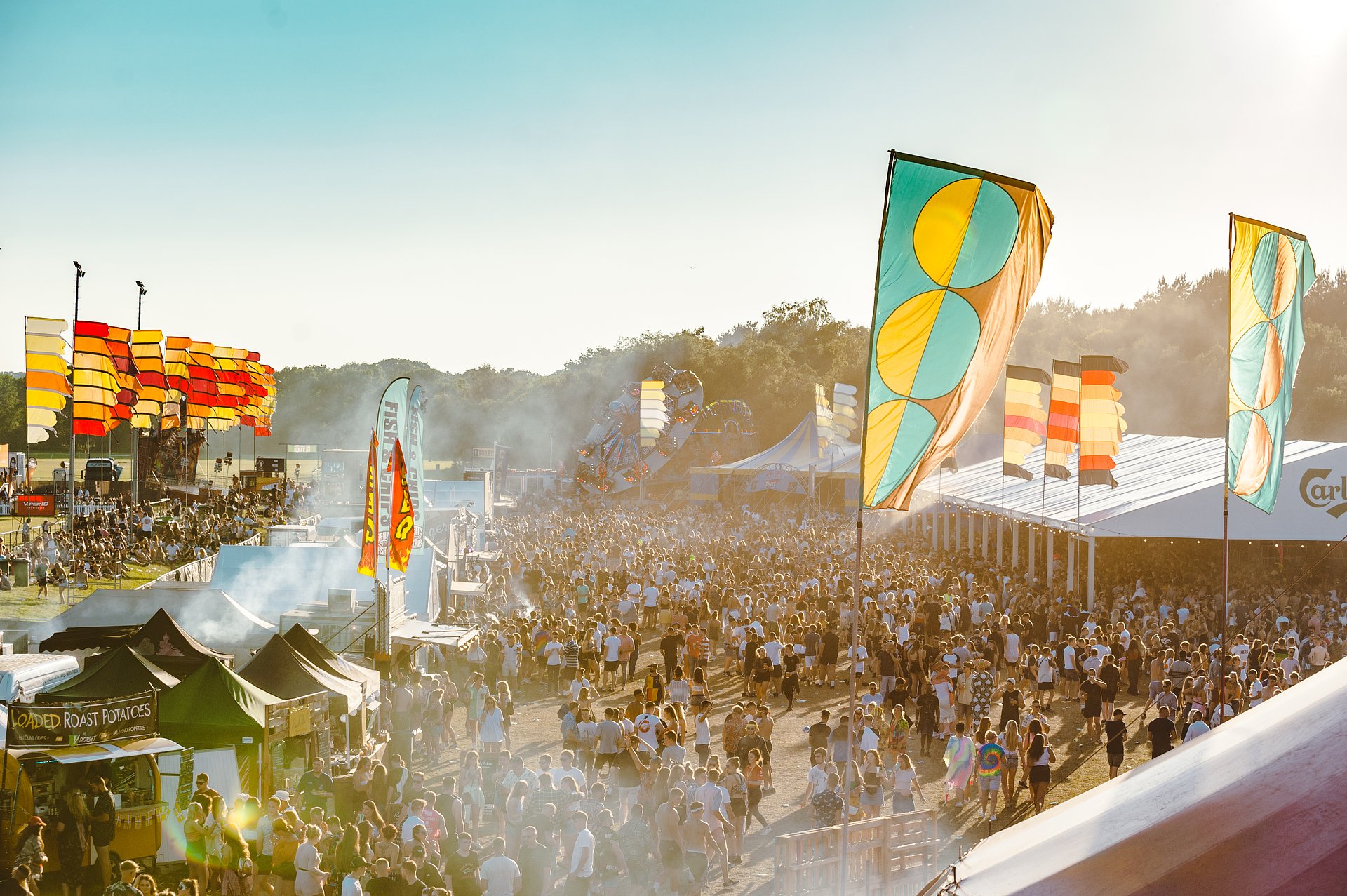 Aerial shot of Bournemouth 7s Festival