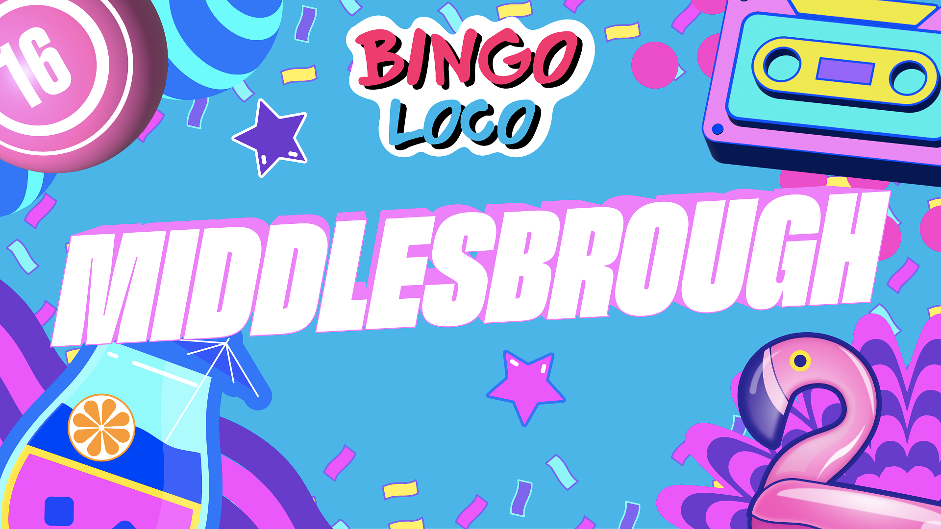 artwork for bingo loco show in middlesbrough