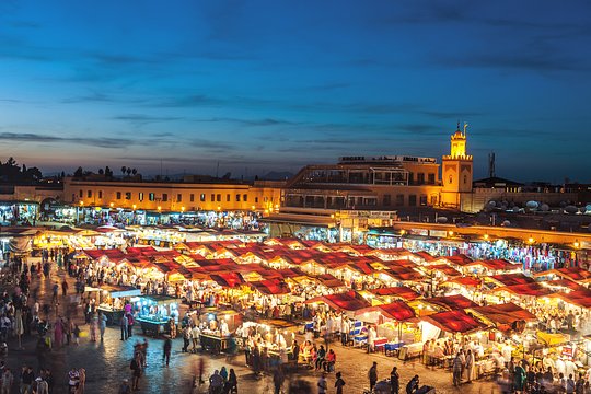 Explore the mystical Djemaa el Fna Square at night