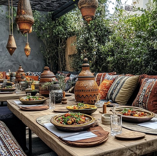 Savor delicious cuisine served in elegant and colorful settings