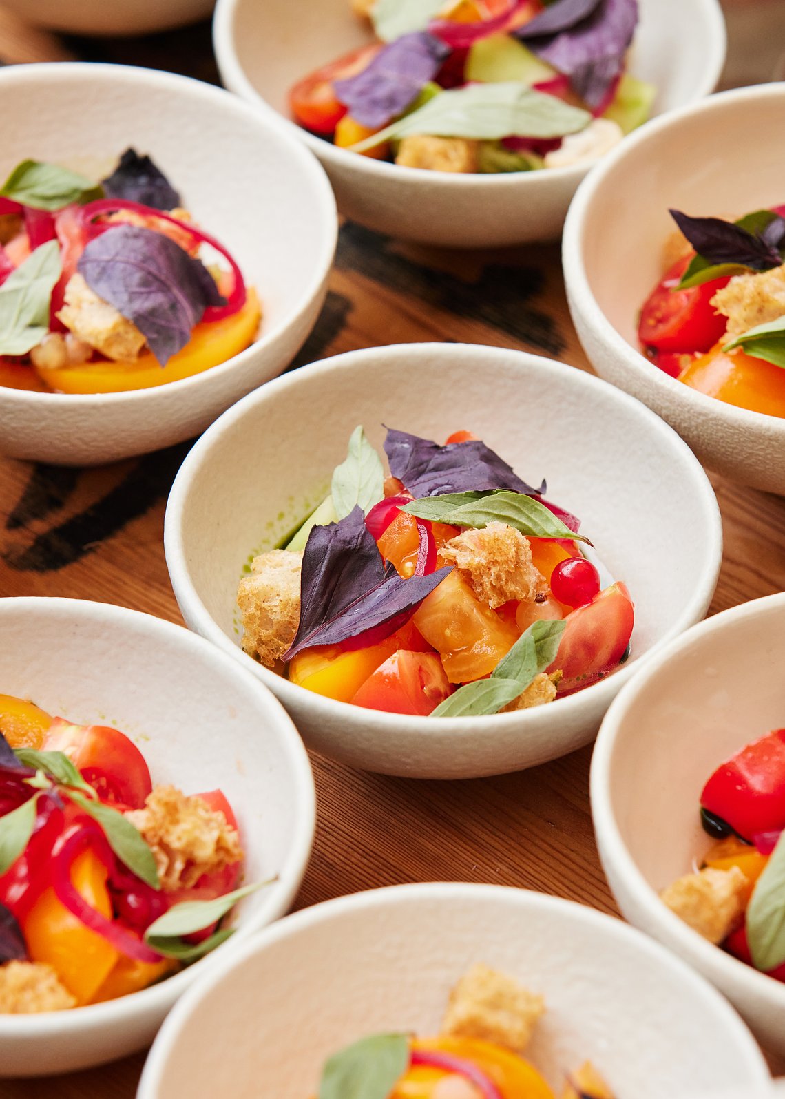 Famous tomato panzanella salad from Frenchie Covent Garden at savour festival 2023 