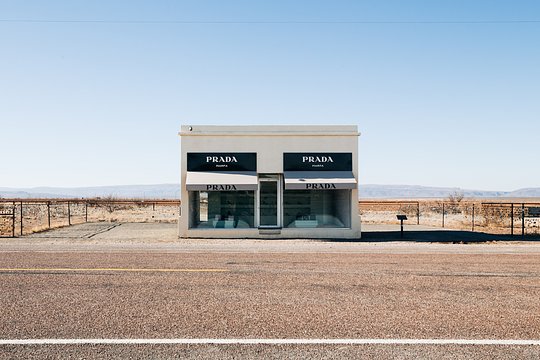 Snap pictures at the Prada Store outside of town, another art installation