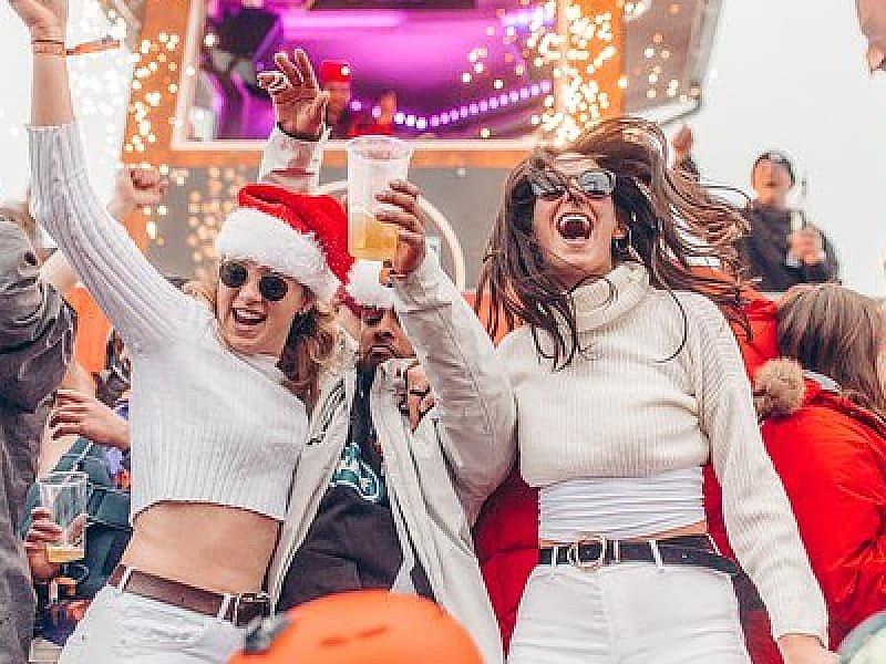 women having fun at rise festival