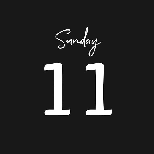 SUNDAY 11/05/2025