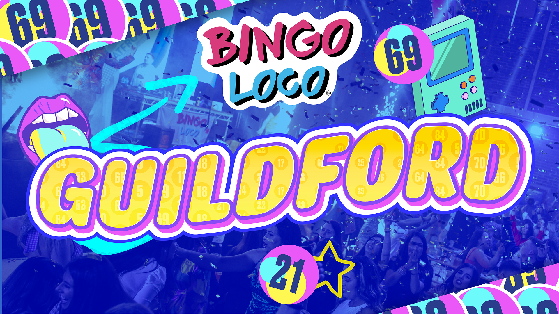 artwork for bingo loco show in guildford