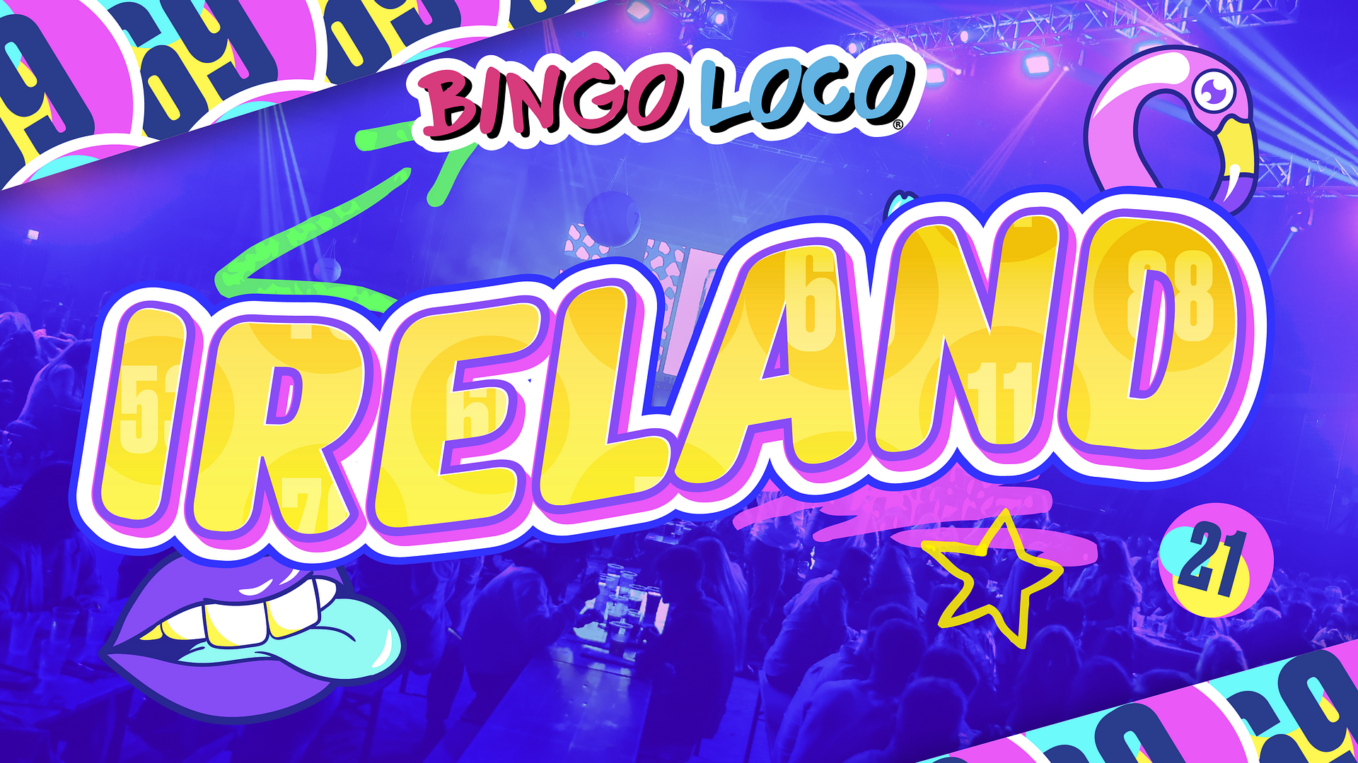 artwork for bingo loco show in ireland