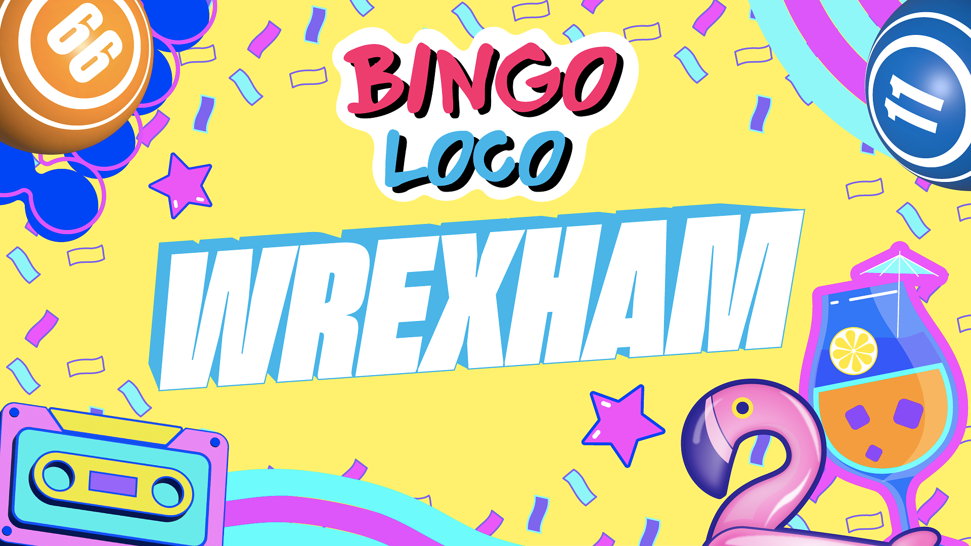 artwork for bingo loco show in wrexham