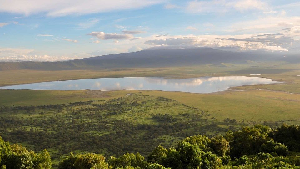 Looking down into the Ngorongoro Crater