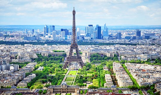 Marvel at panoramic views of Paris from the top of the Eiffel Tower