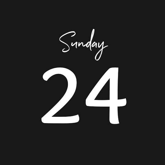 SUNDAY 24/08/2025