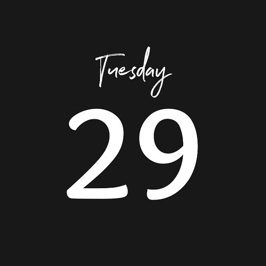 TUESDAY 29/07/2025