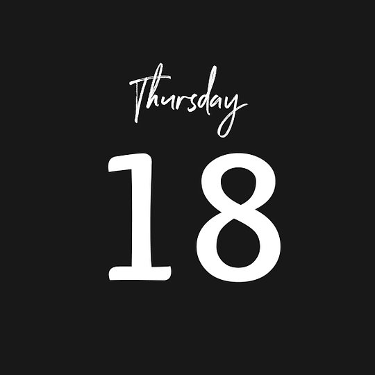 THURSDAY 18/09/2025