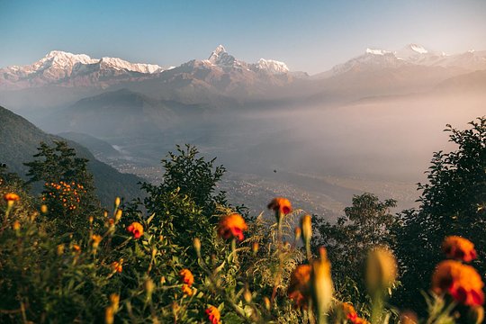 Take in a breathtaking sunrise over the Himalayas from Sarangkot  