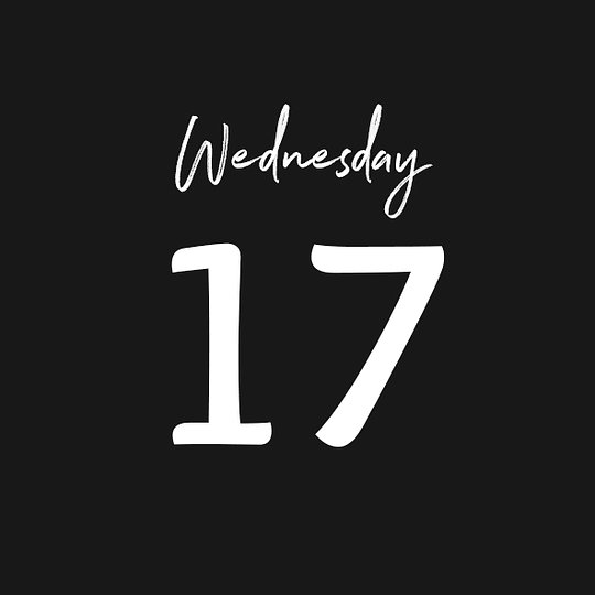 WEDNESDAY 17/09/2025