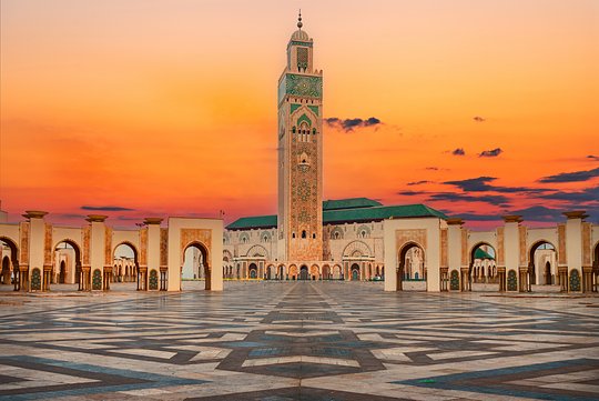 Visit one of the world's largest and most iconic mosques in Casablanca