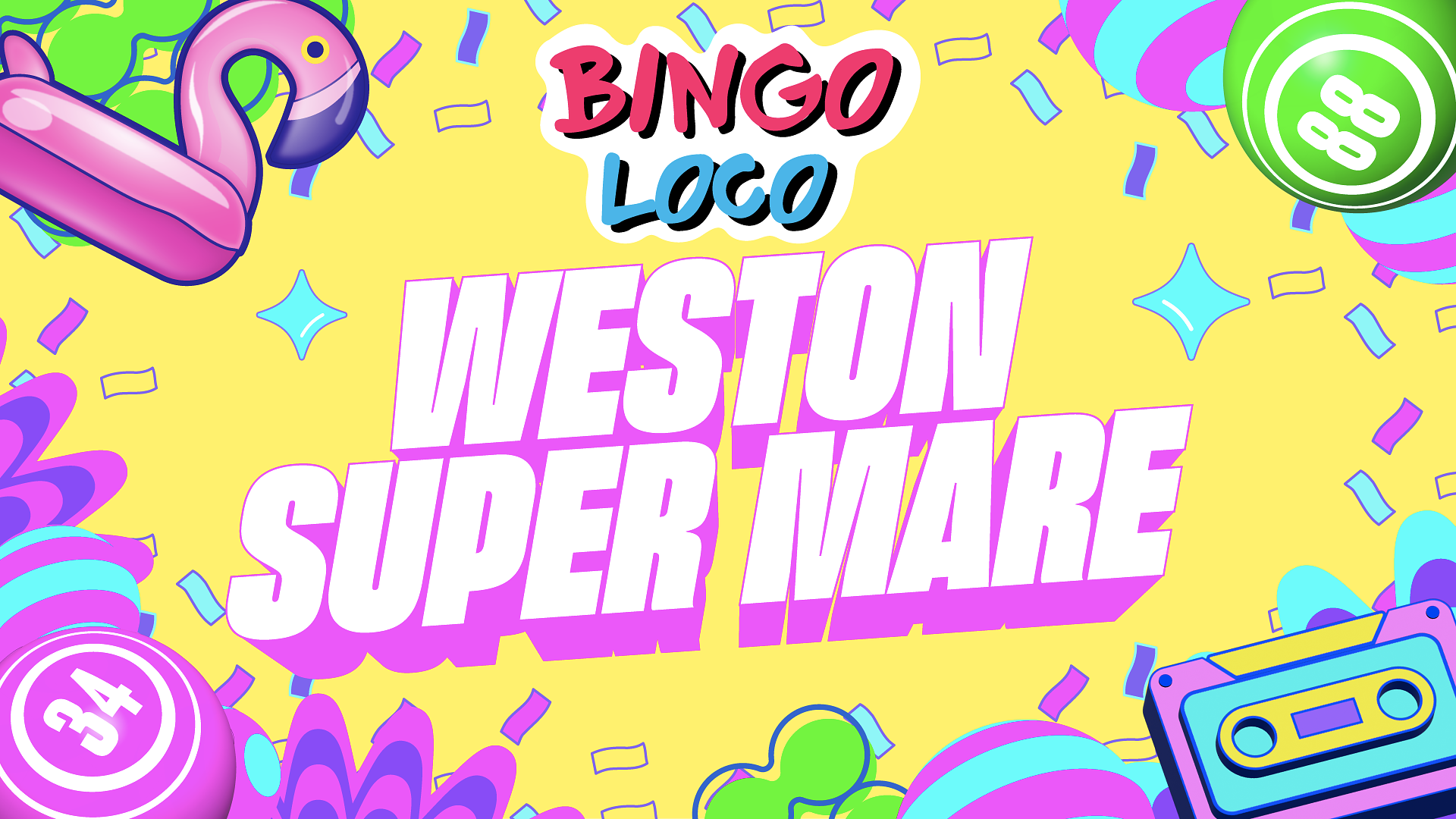 artwork for bingo loco show in weston super mare