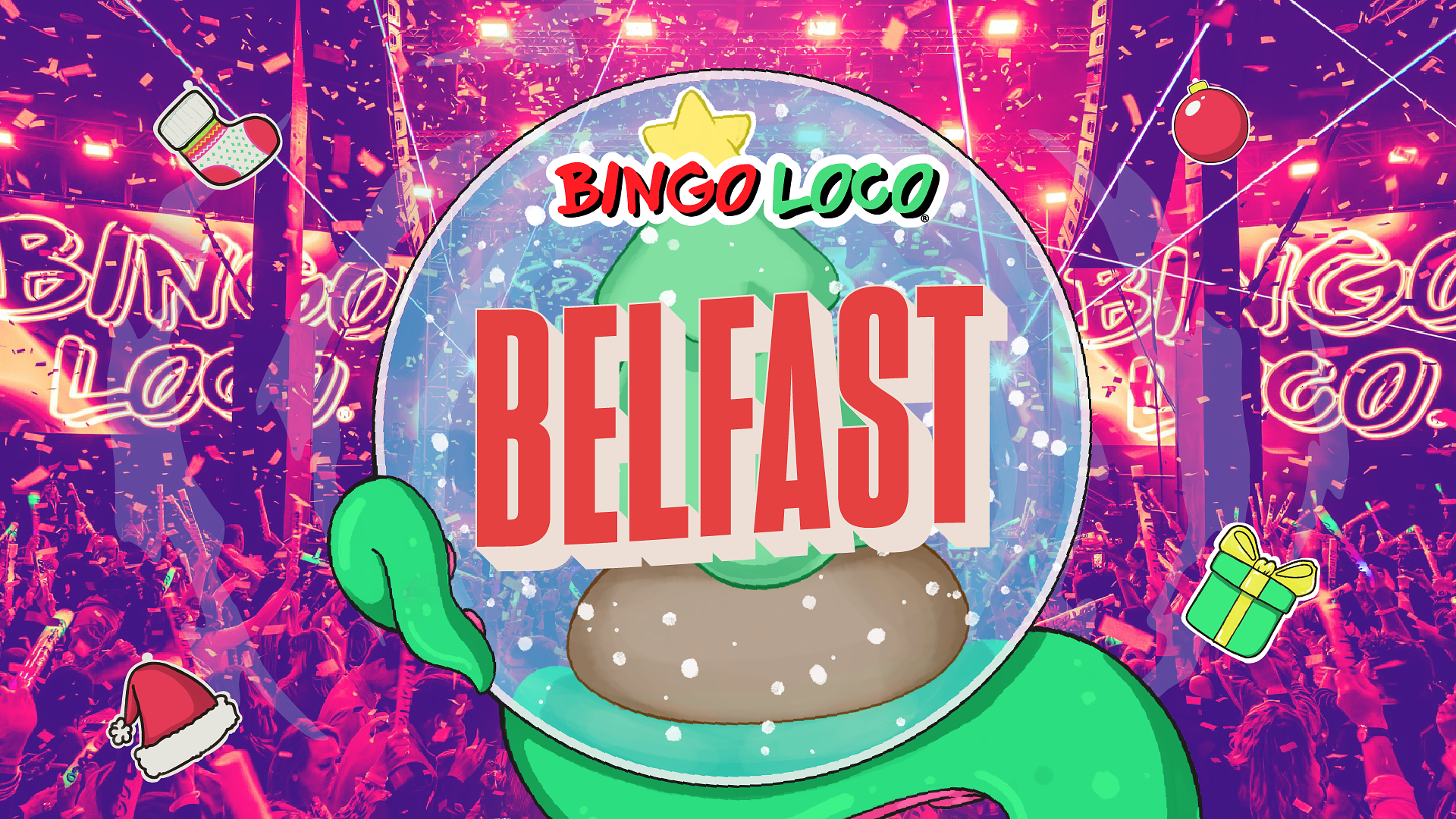 artwork for bingo loco show in belfast