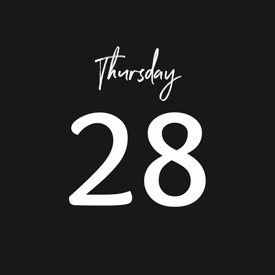 THURSDAY 28/08/2025