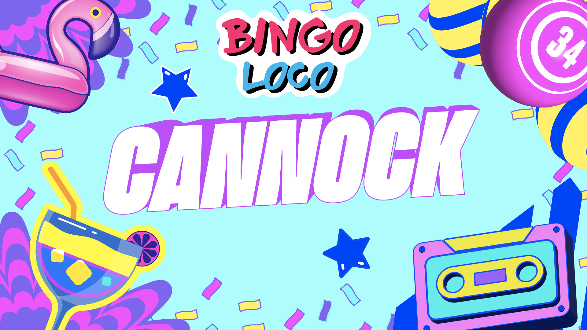 artwork for bingo loco show in cannock
