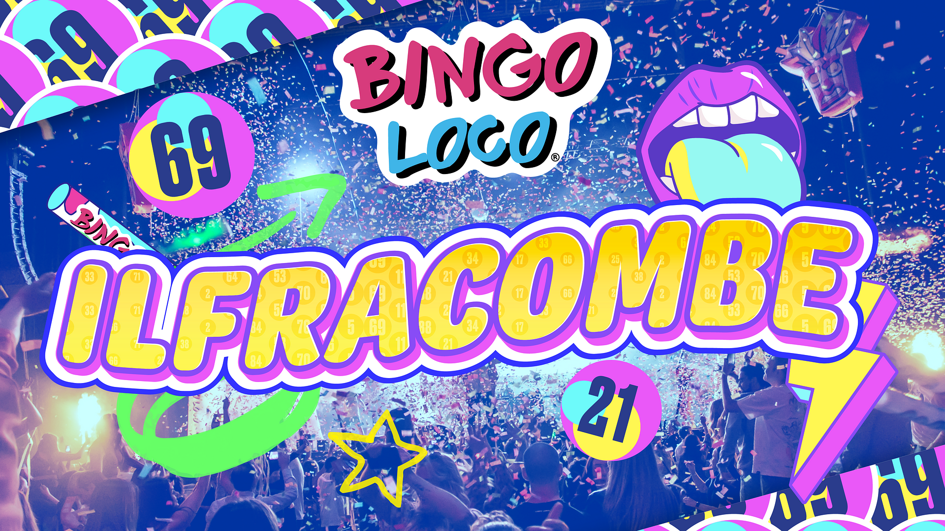 artwork for bingo loco show in guildford