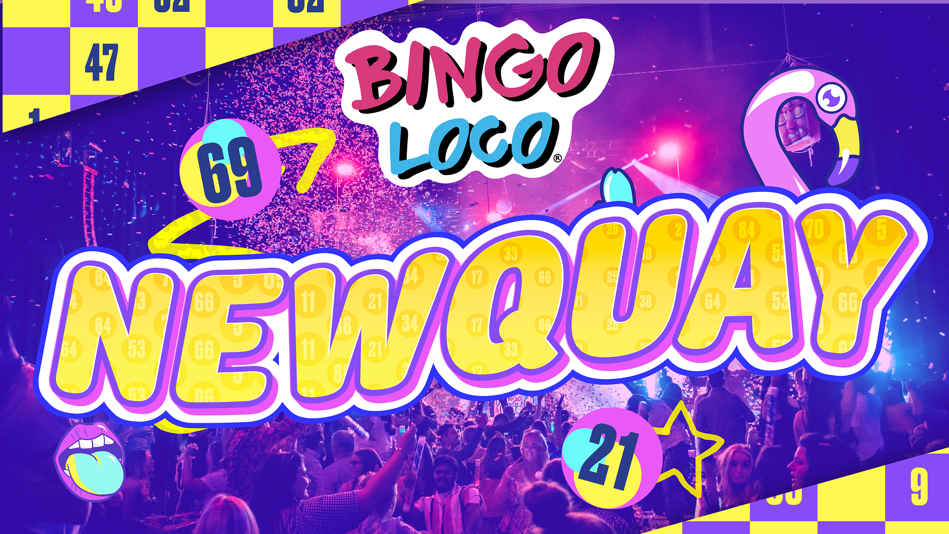 artwork for bingo loco show in newquay