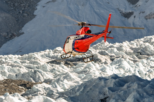 Helicopter Descent from High Camp