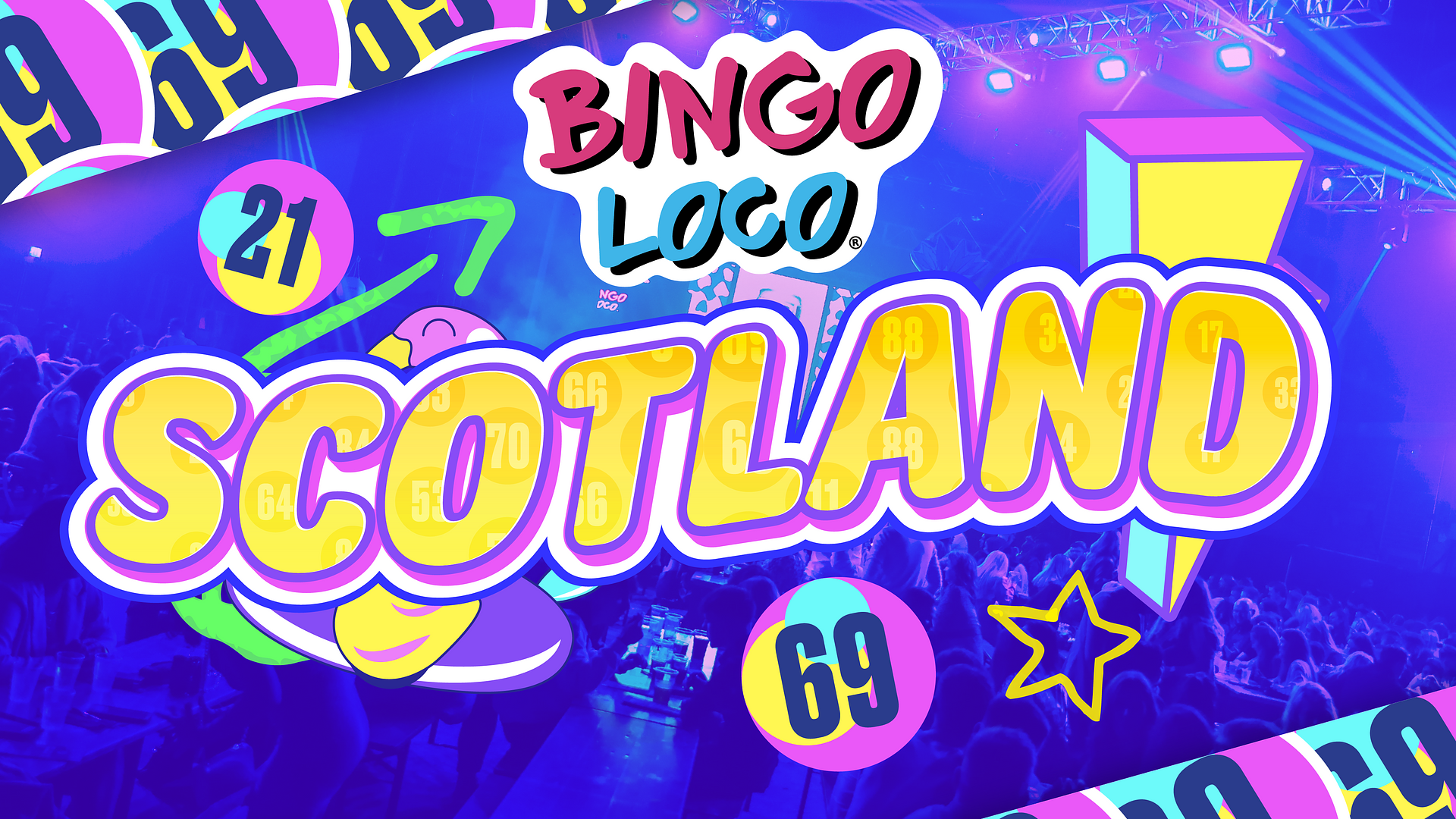 artwork for bingo loco show in scotland