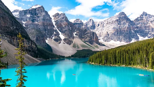 See the unbelievable turquoise waters of Lake Louise and Moraine Lake