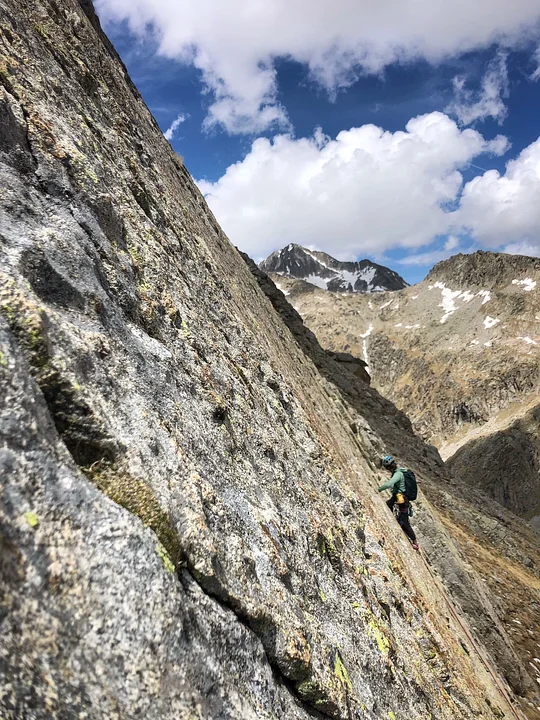 Climbing course in the Pyrenees
