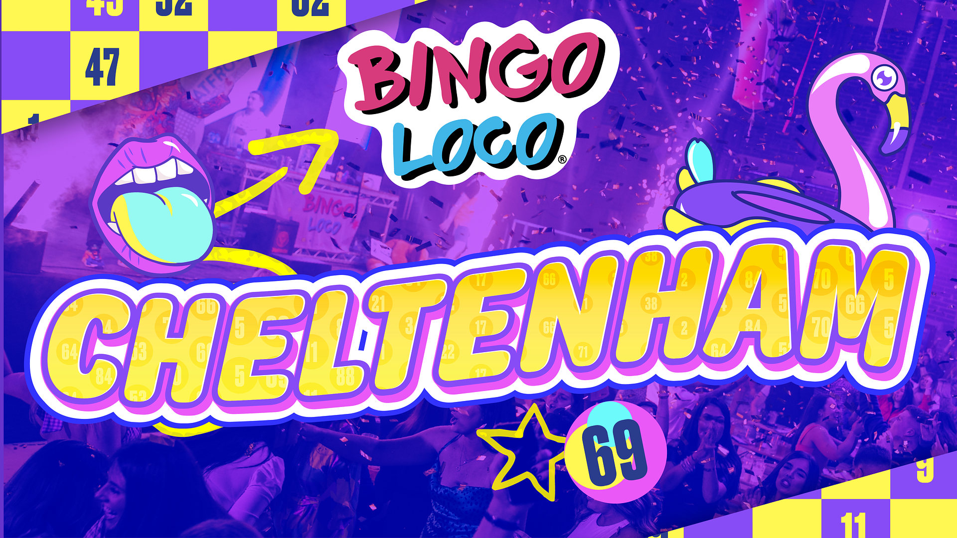 artwork for bingo loco show in cheltenham