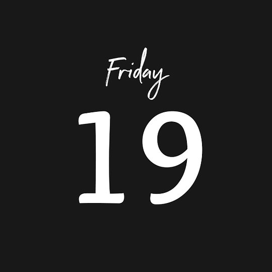 FRIDAY 19/09/2025
