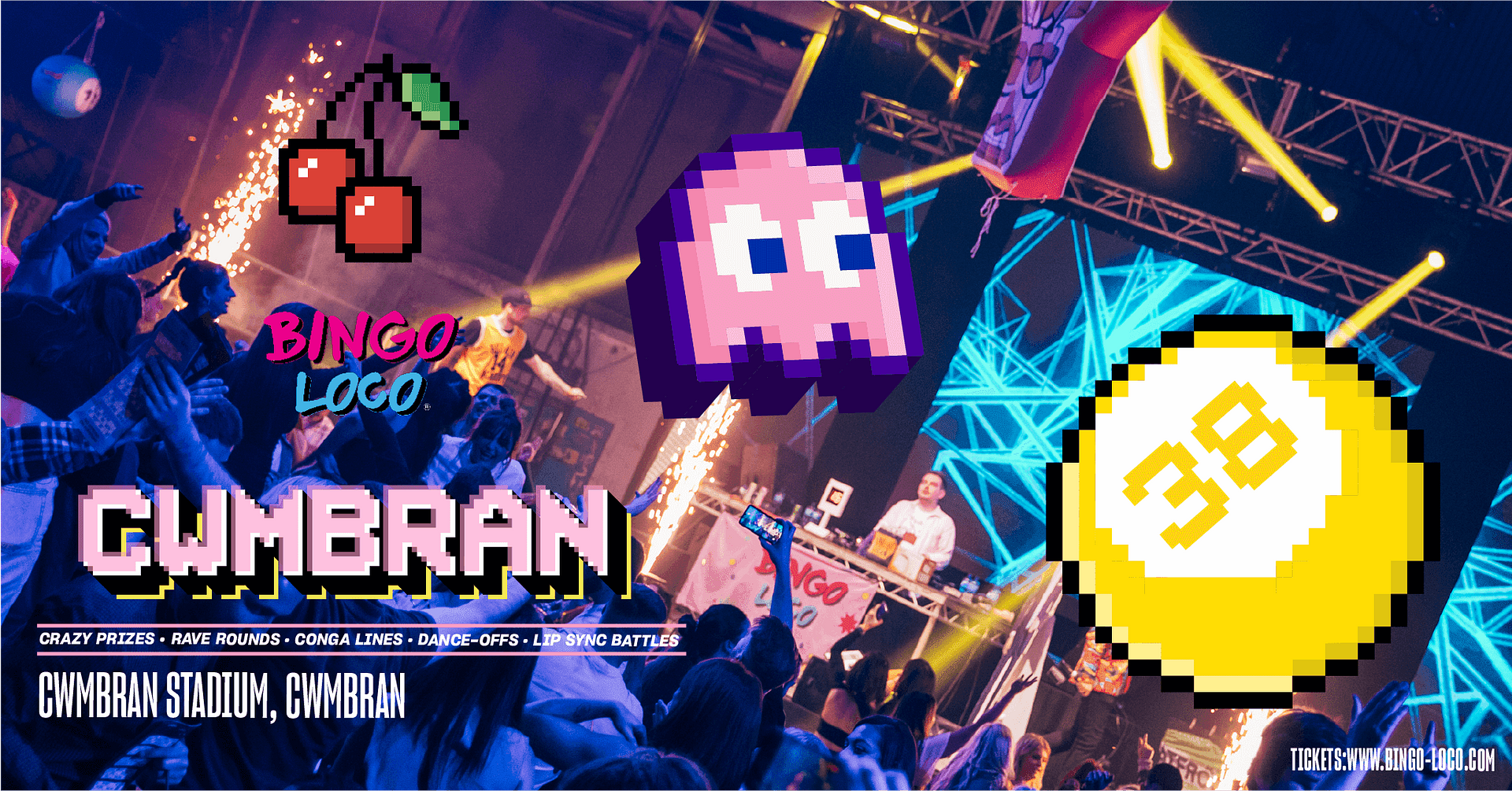 artwork for bingo loco show in cwmbran
