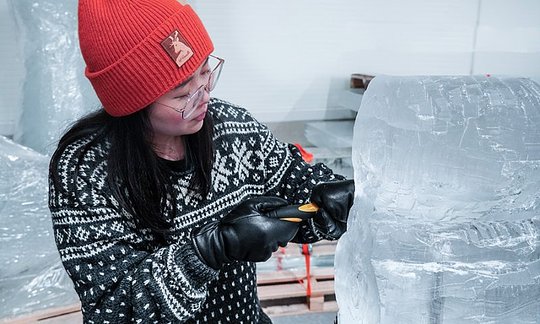 Discover a magical Snowhotel and try your hand at carving ice 