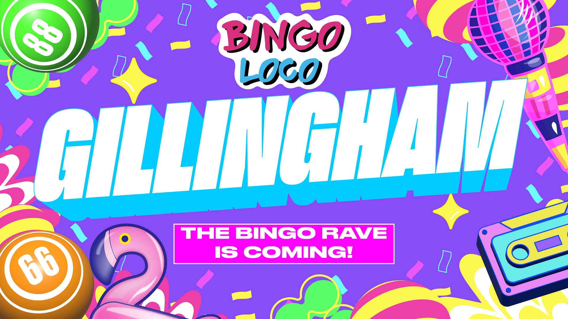 artwork for bingo loco show in gillingham
