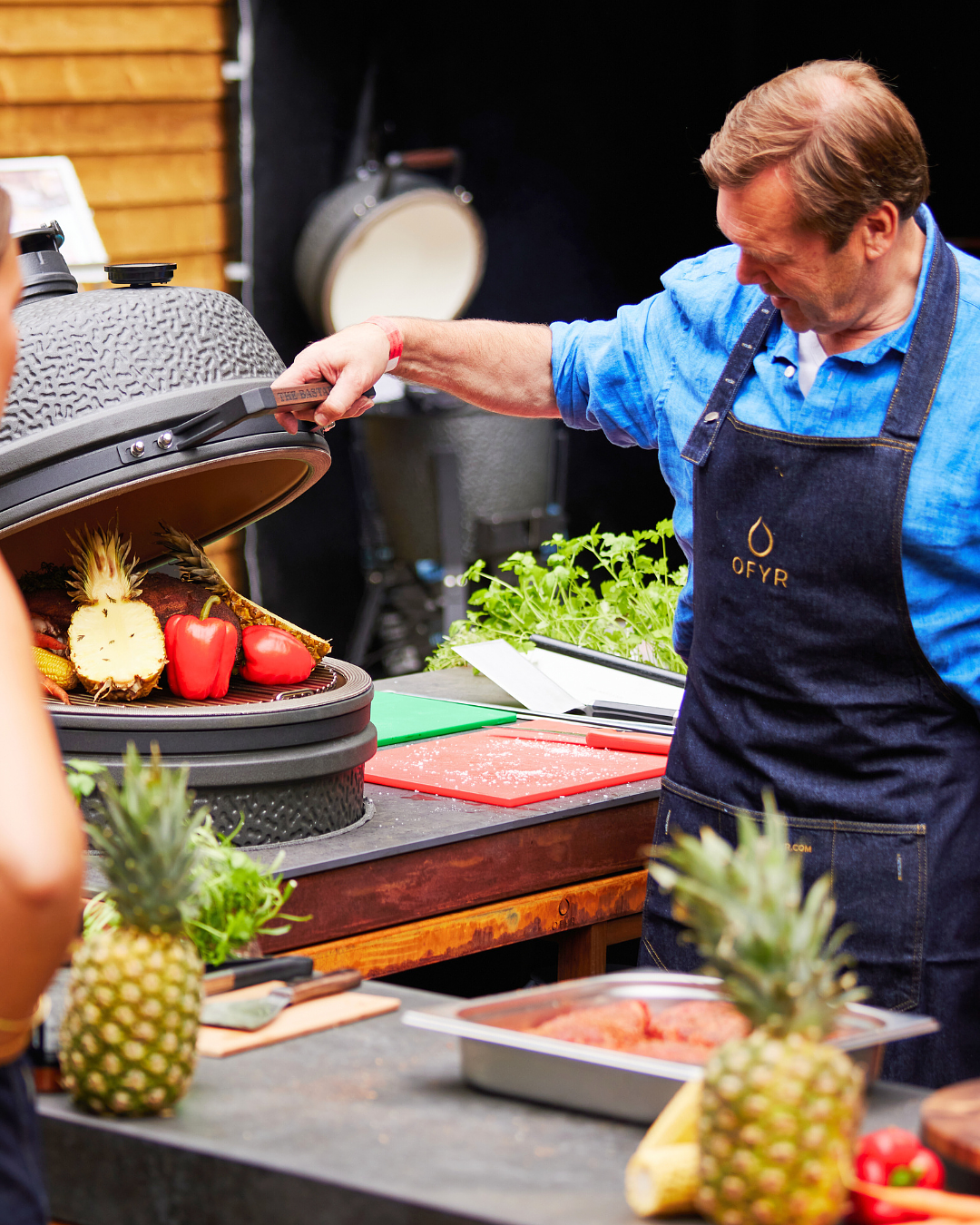 OFYR outdoor kitchen brand at Savour festival 2023, OFYR outdoor kitchen brand presenting BBQ masterclass at Savour festival London’s best food festival 